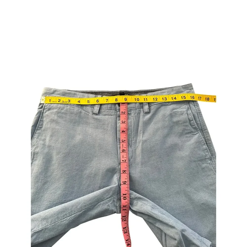 Banana Republic Men Aiden Light Blue Chino Classic Flat Front Shorts Size 31